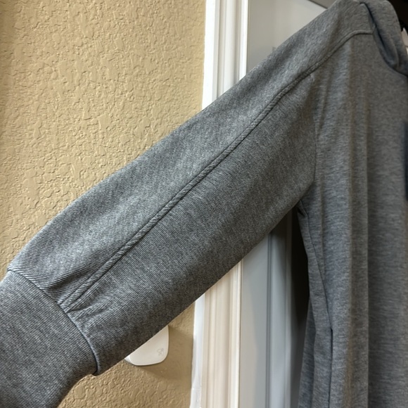 BOBI SOFT‎ LONG SPLIT HEM HOODIE - CHARCOAL Gray Size Small w/Pockets - Picture 3 of 9